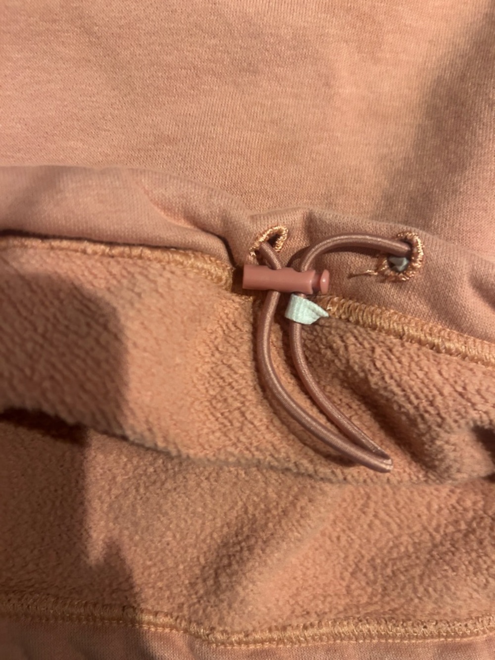 adidas Coral Pink Fleece Quarter-Zip Pullover - Picture 4 of 5